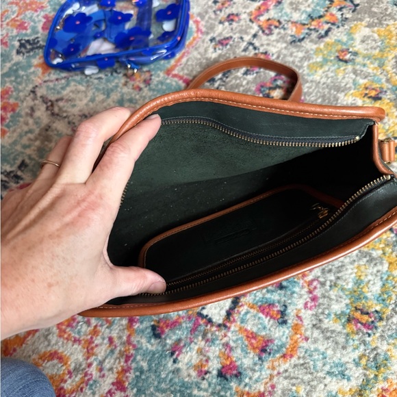 COACH Natural Full Grain Leather Crossbody Bag - Picture 13 of 13